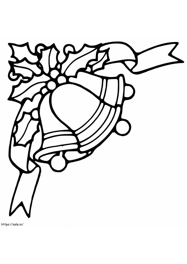 Three Christmas Bells coloring page