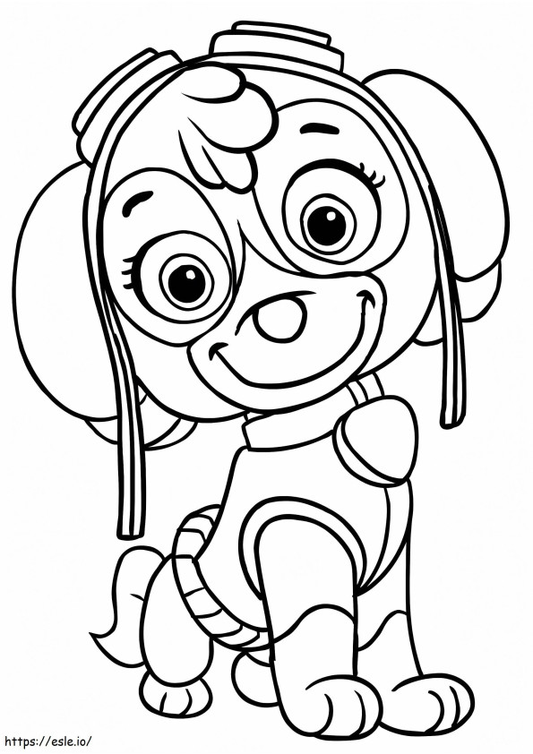 Skye From Paw Patrol 2 coloring page