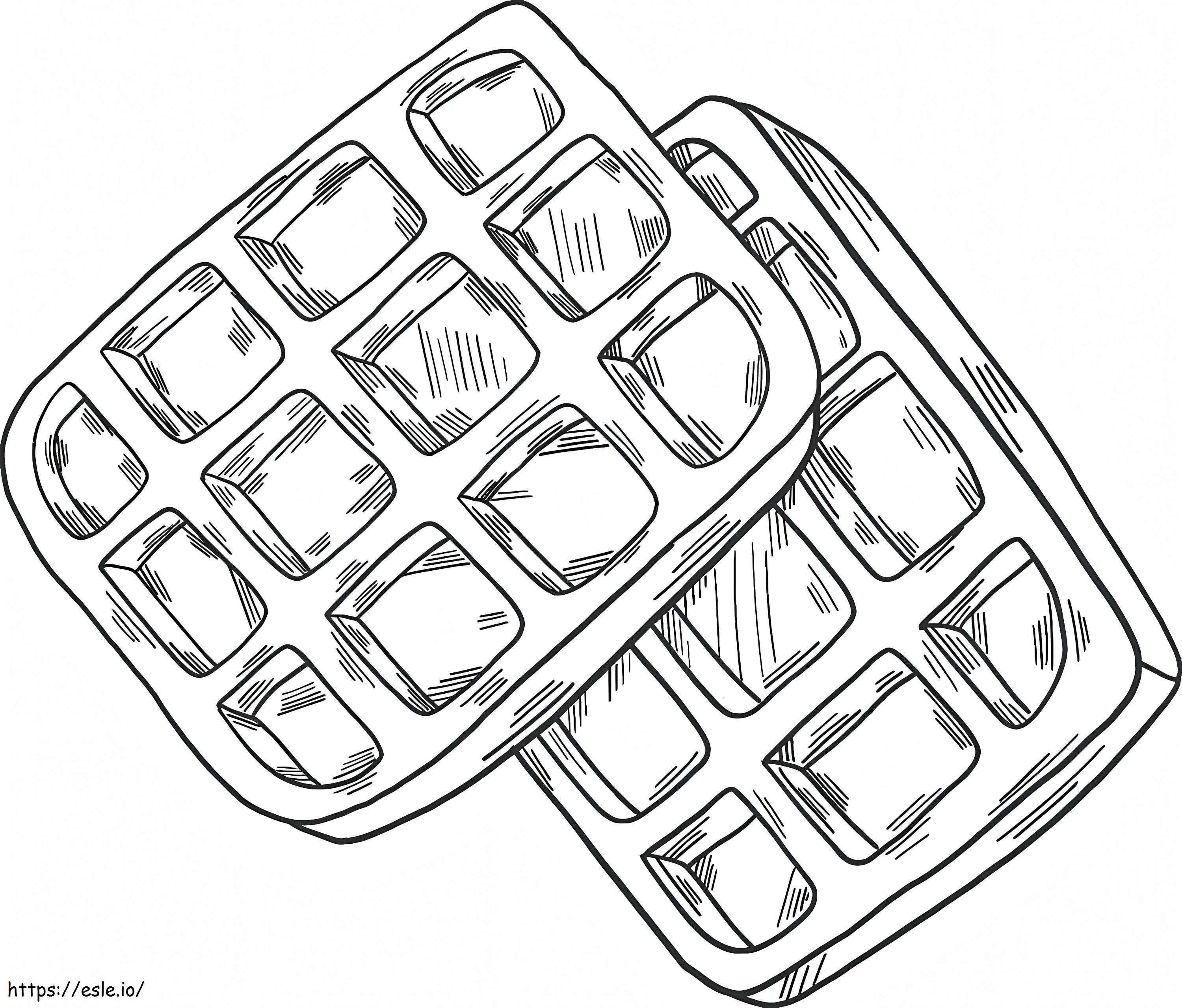 Waffles To Color coloring page