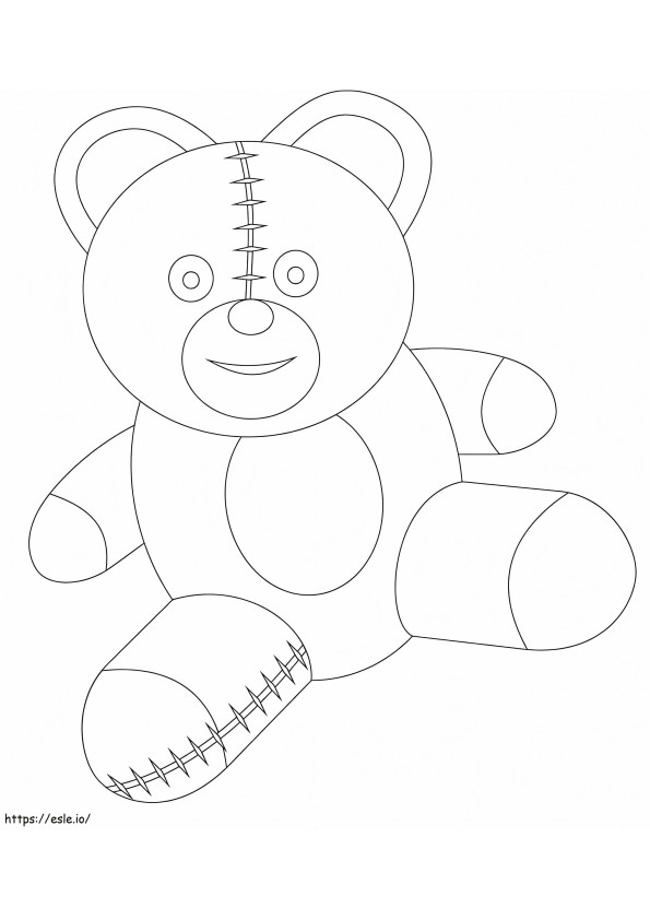 Coloriage Un ours en peluche mignon à imprimer dessin