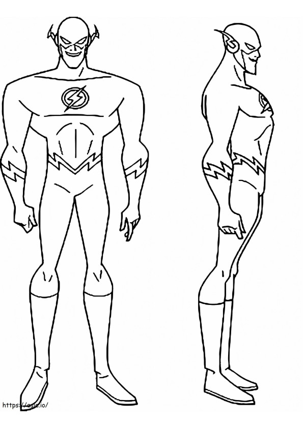 The Flash To Color coloring page