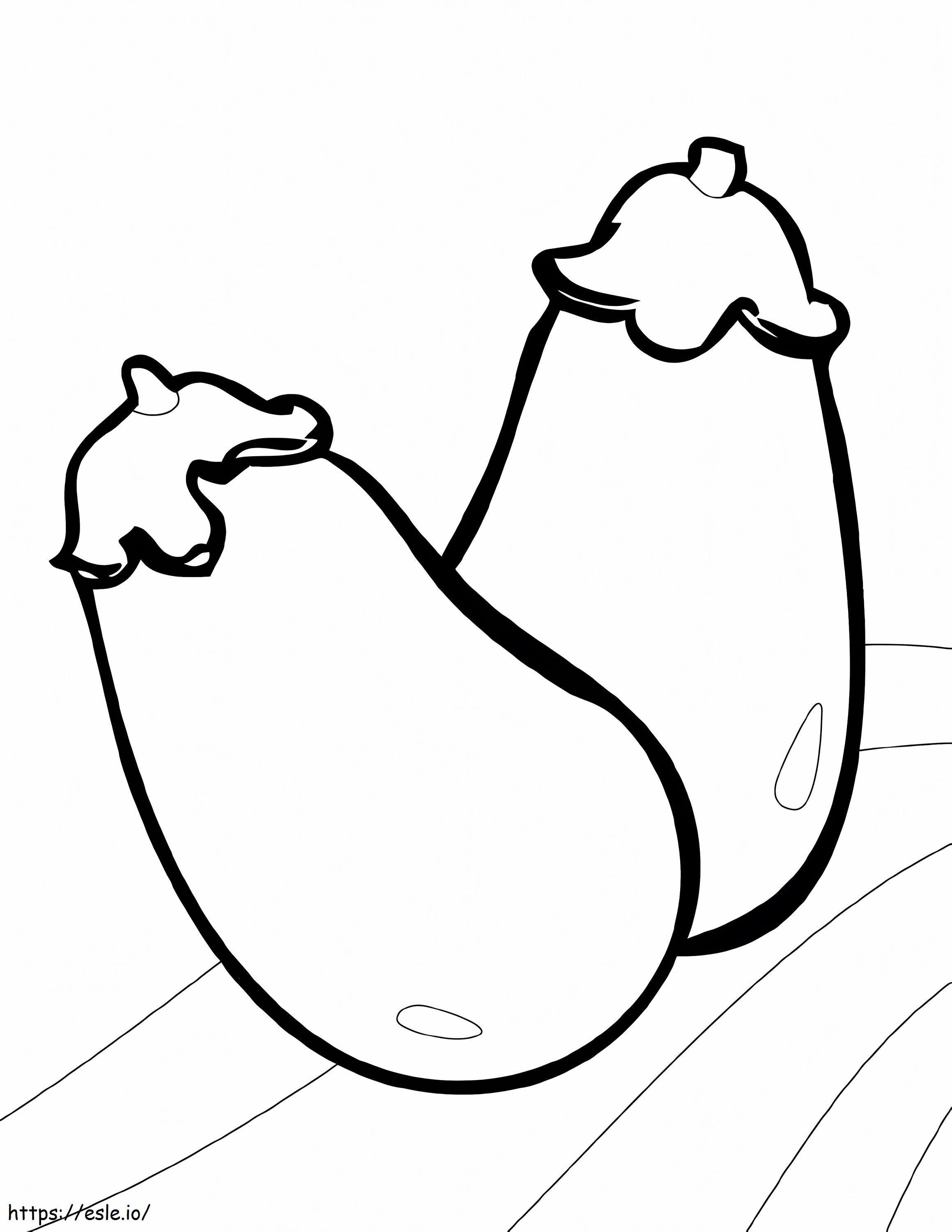 Two Eggplants coloring page
