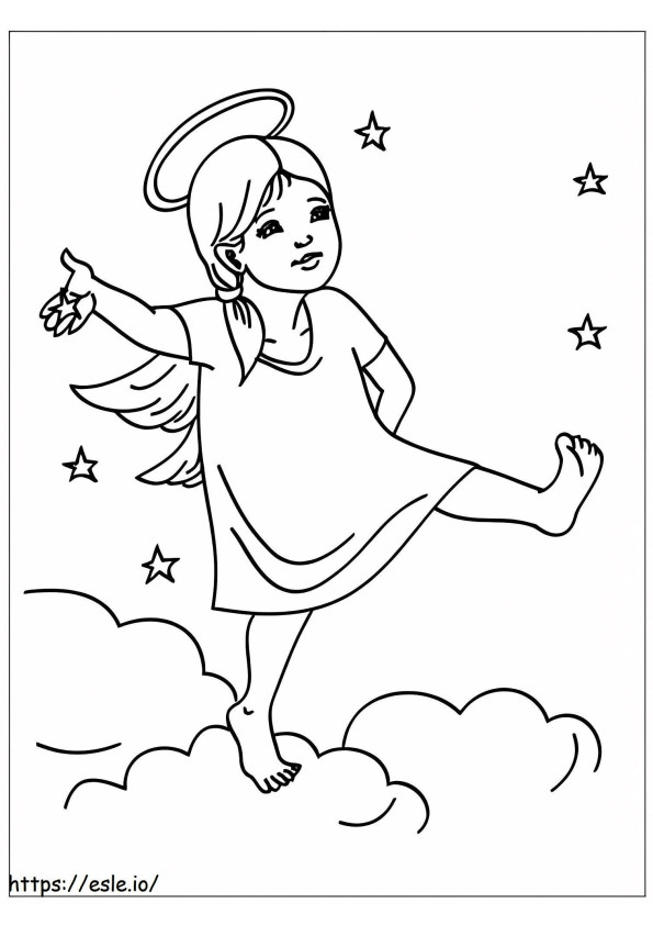 Adorable Angel coloring page