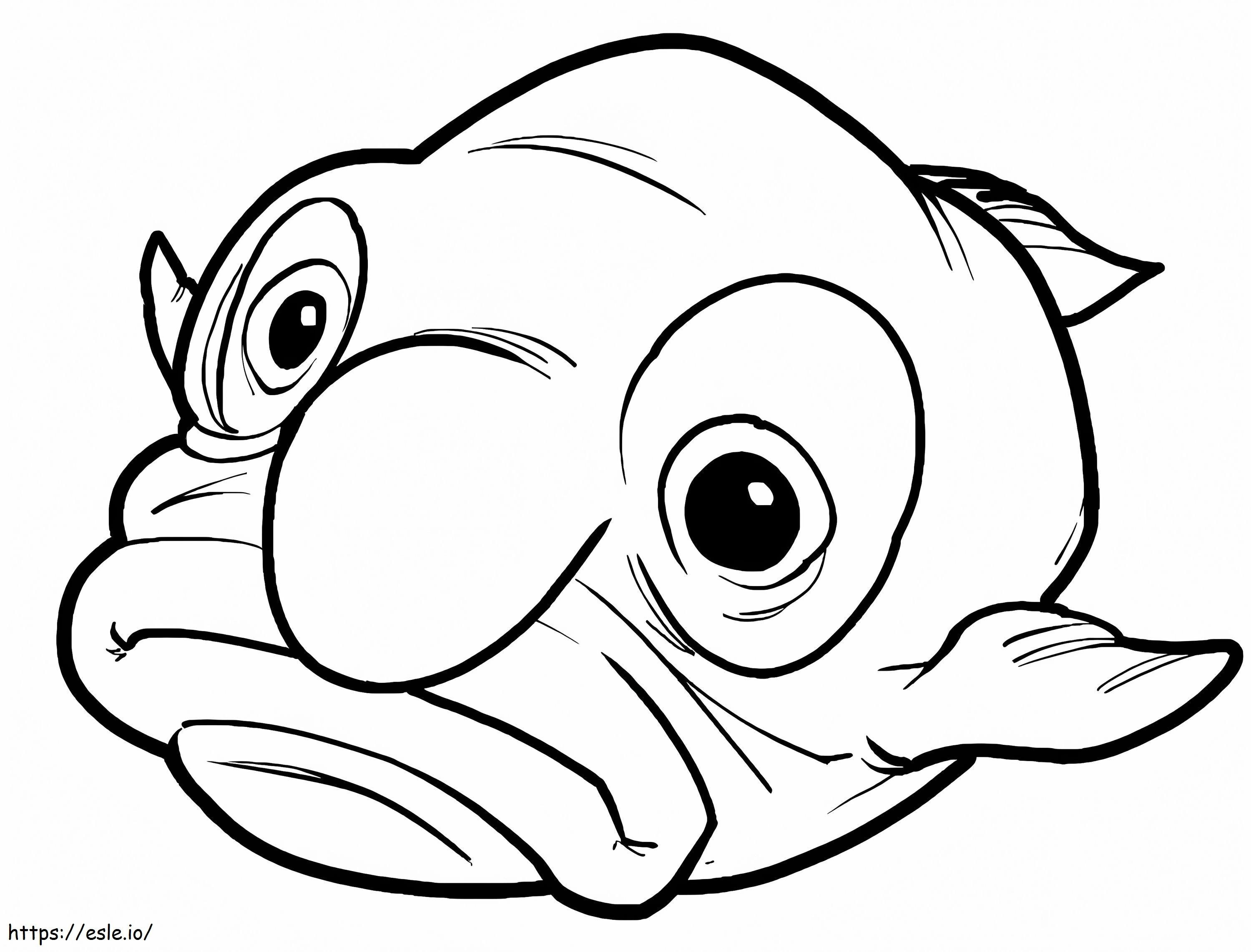 Coloriage Blobfish très laid à imprimer dessin