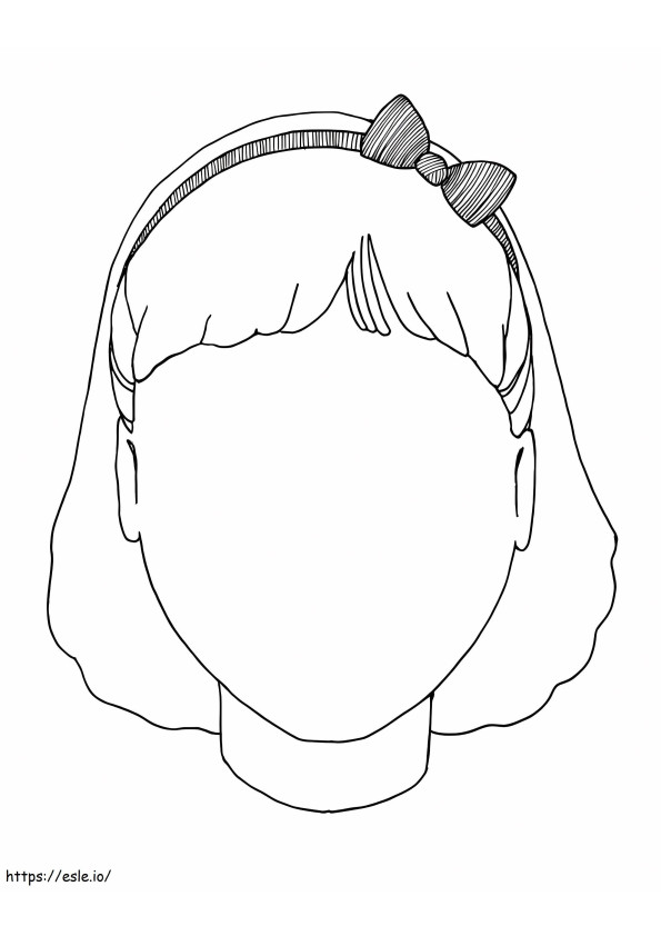 Girl Blank Face coloring page