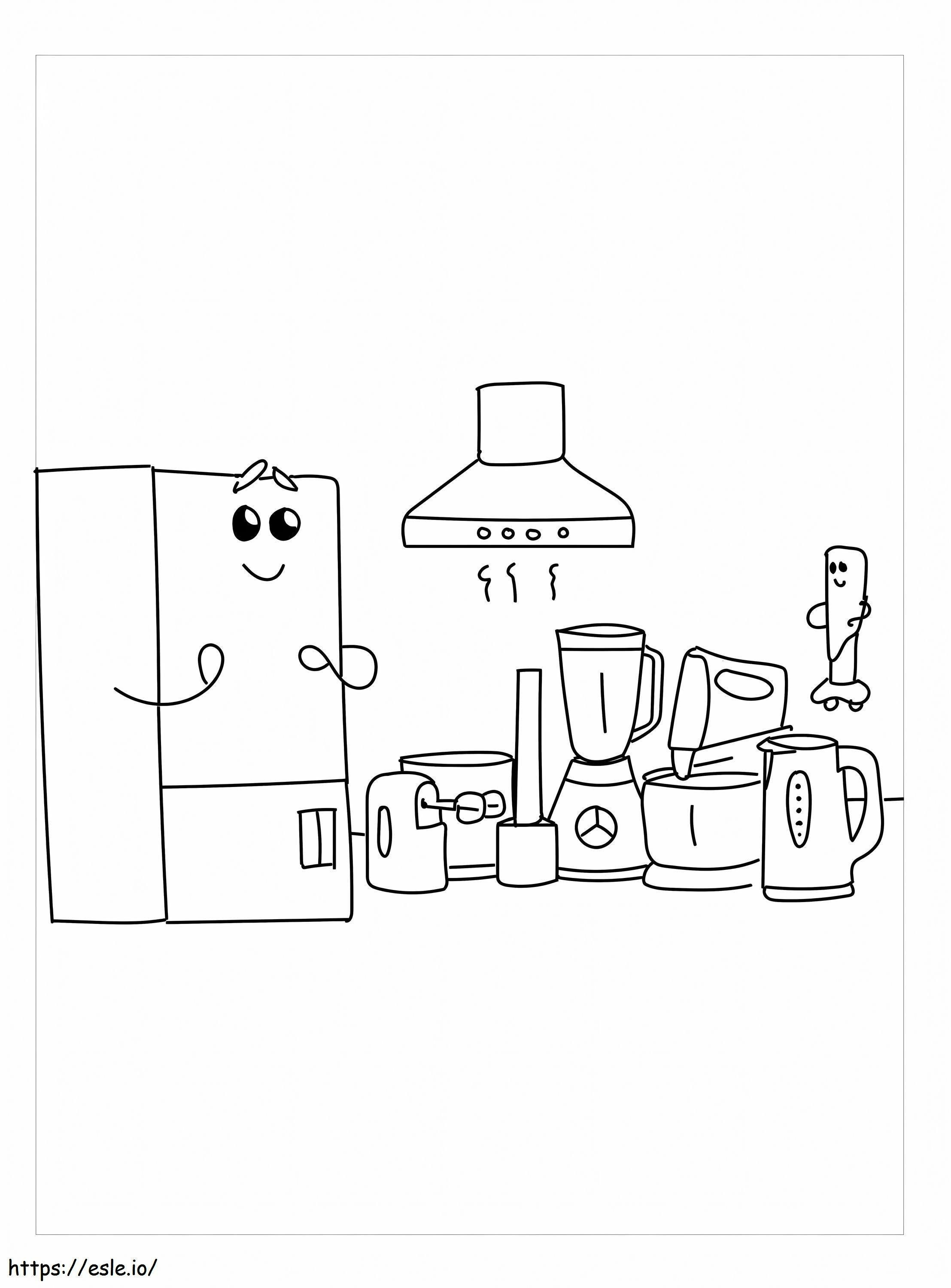 Kitchenware coloring page