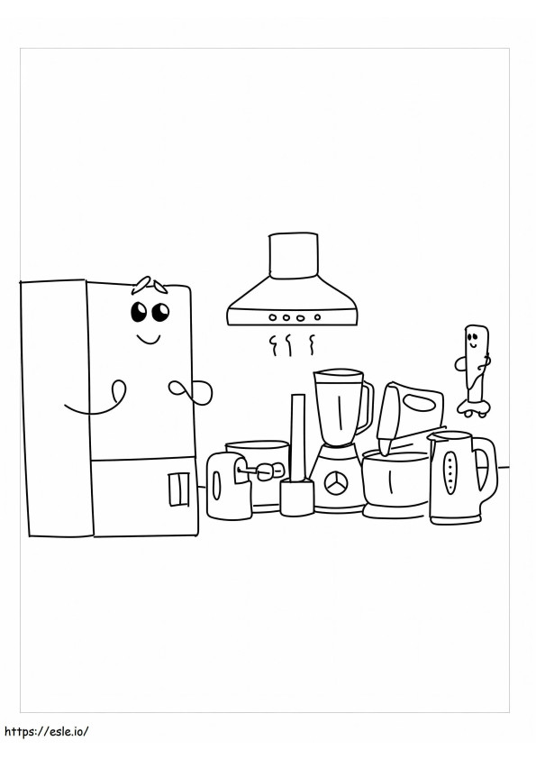 Kitchenware coloring page