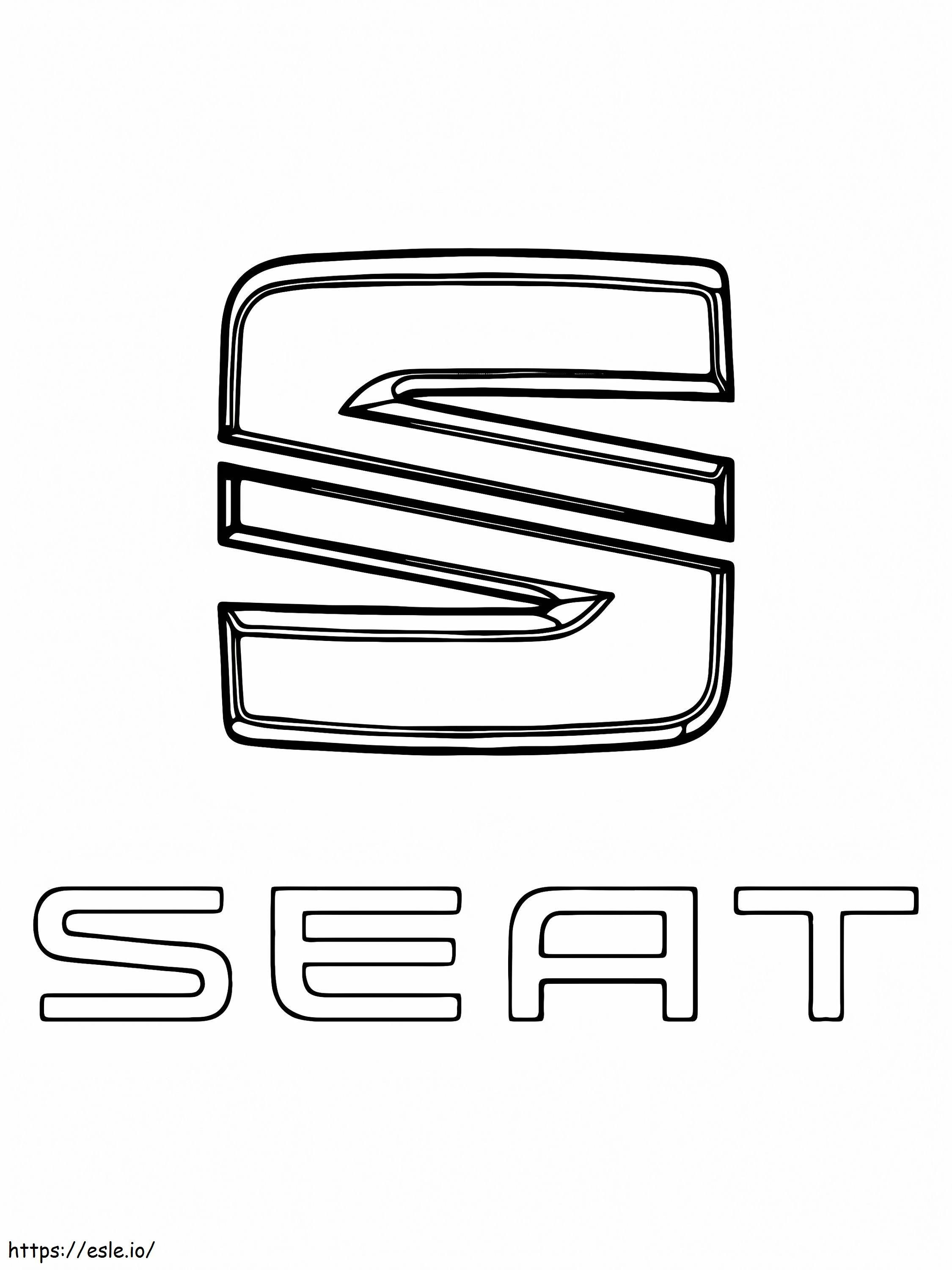Logo dell'auto con sedile da colorare