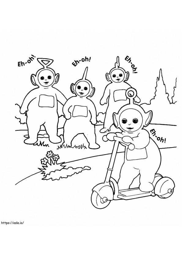 Teletubbies In The Park coloring page