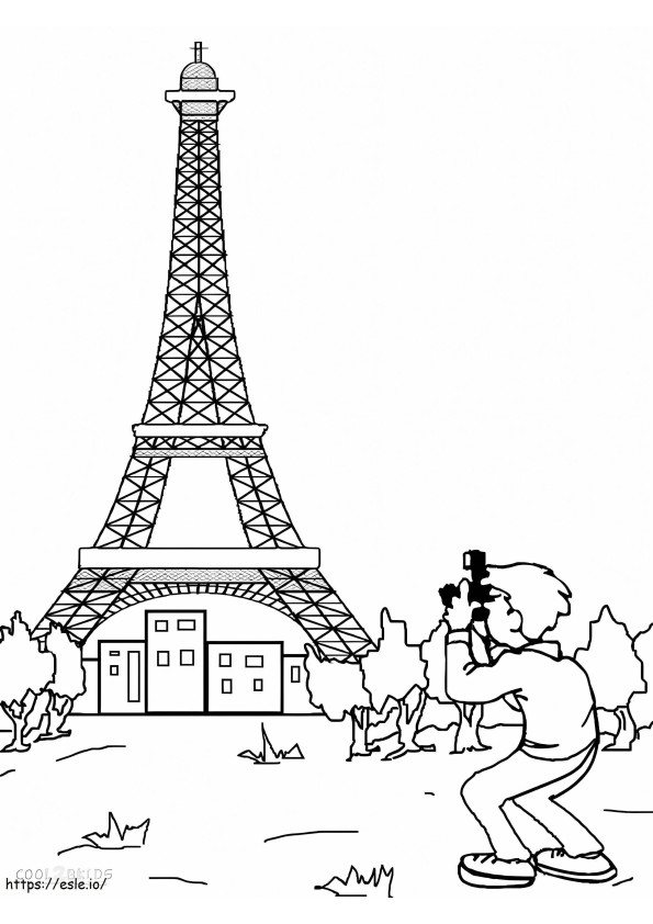 Torre Eiffel 22 para colorir