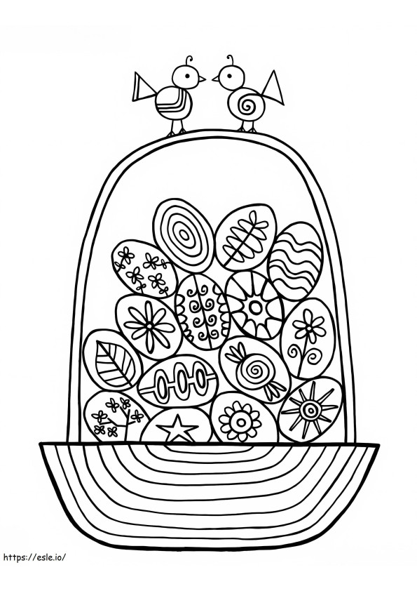 Full Easter Basket coloring page