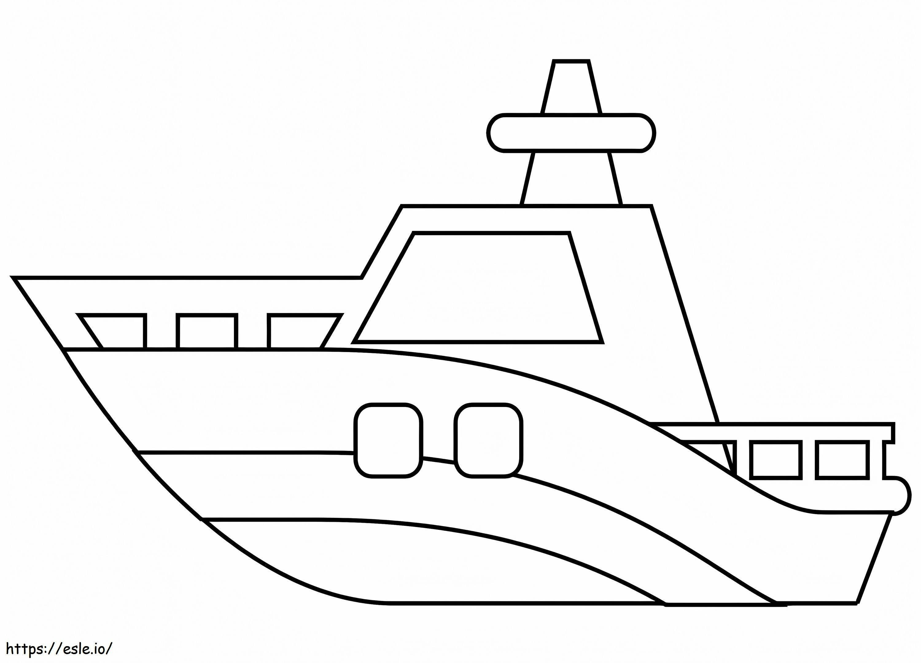 Perahu Motor Gambar Mewarnai