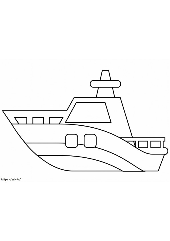 Barcă cu motor de colorat
