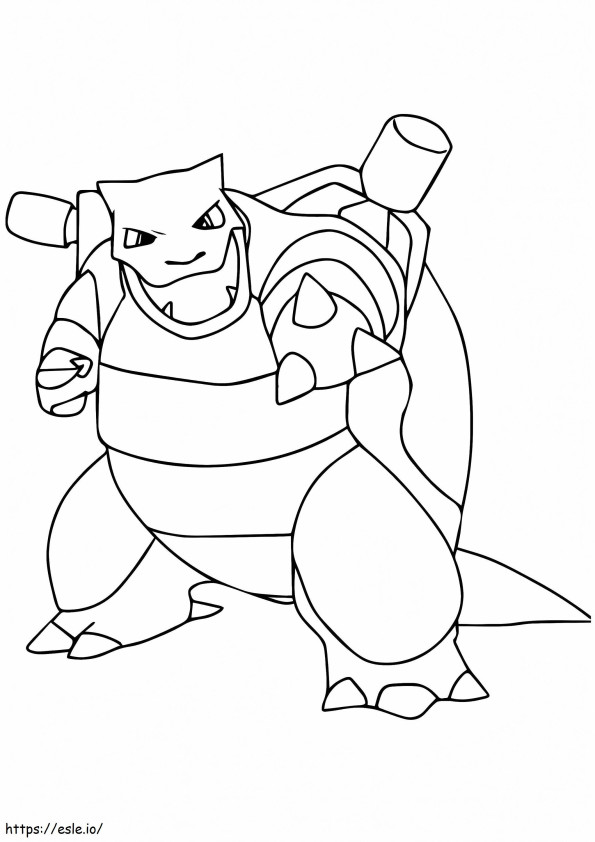 1527244805 Blastoise A4 coloring page