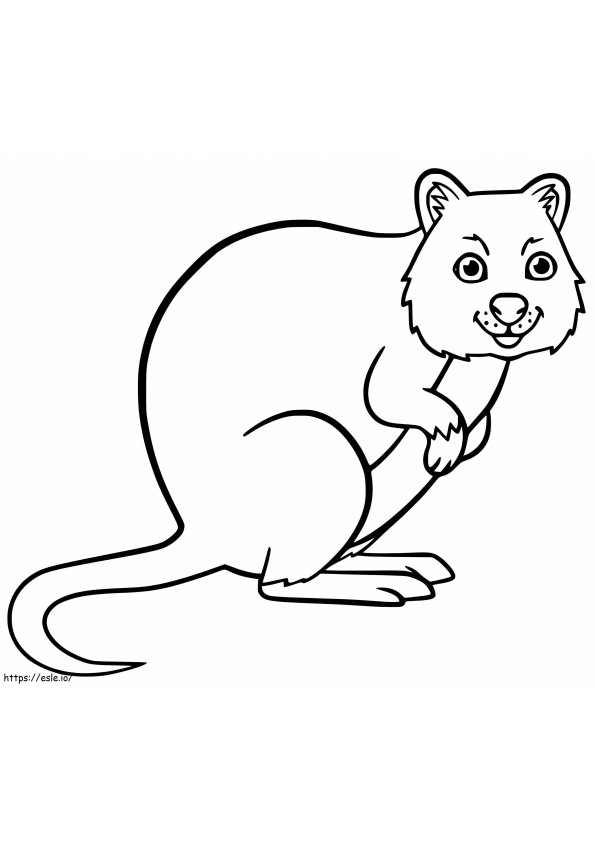 Happy Quokka coloring page
