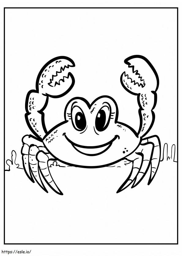Coloriage Crabe de dessin animé à imprimer dessin