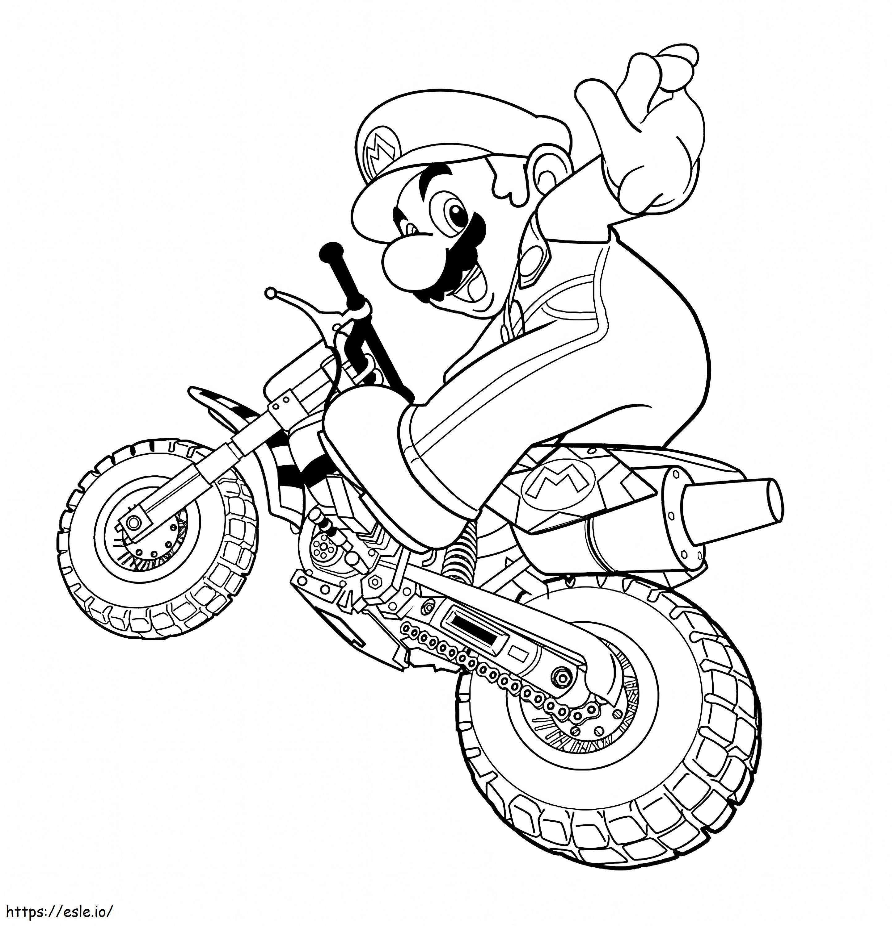 Coloriage 1539917247 Mario pour enfants imprimable gratuitement sans Dirt Bike à imprimer dessin