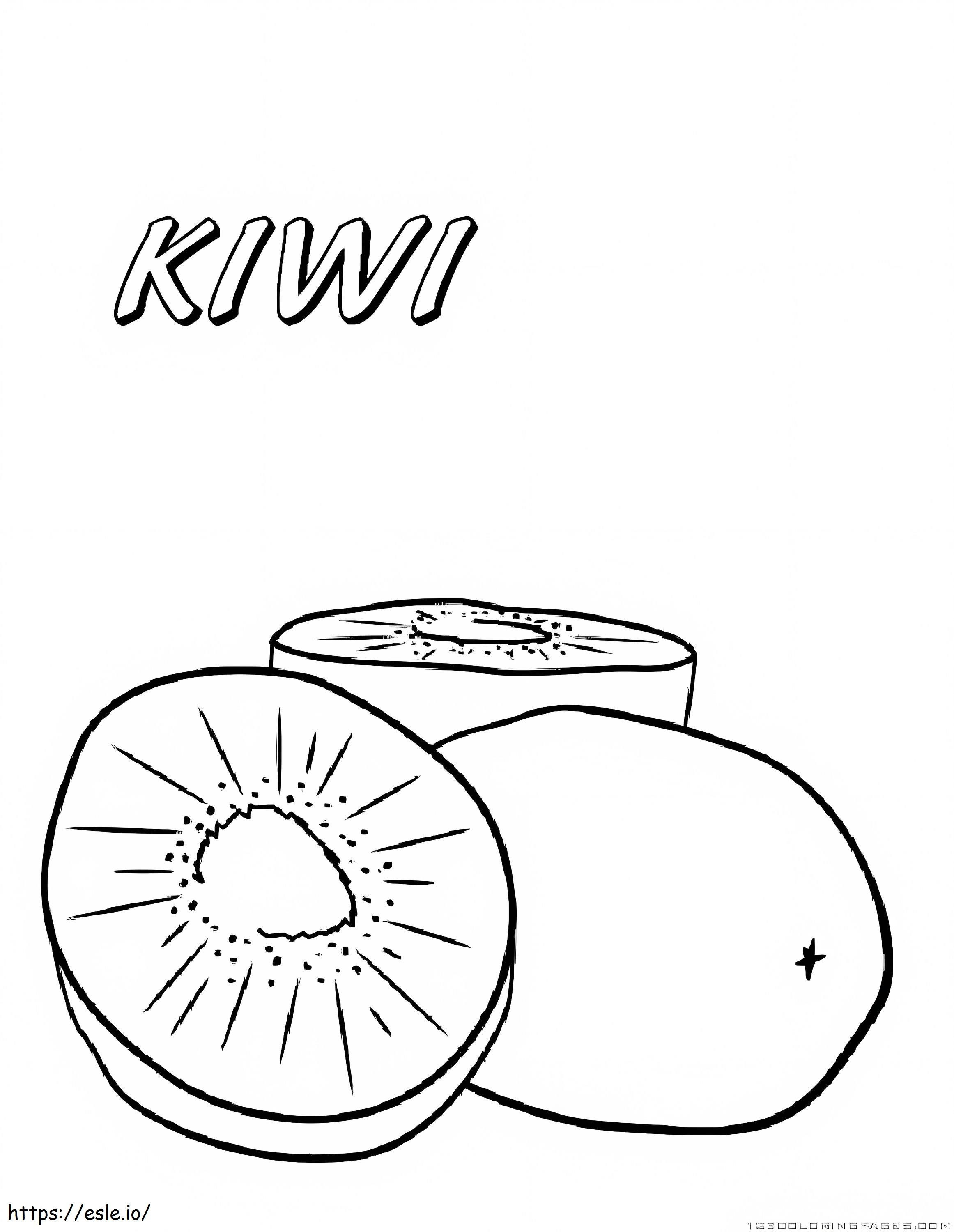 Amazing Kiwi coloring page