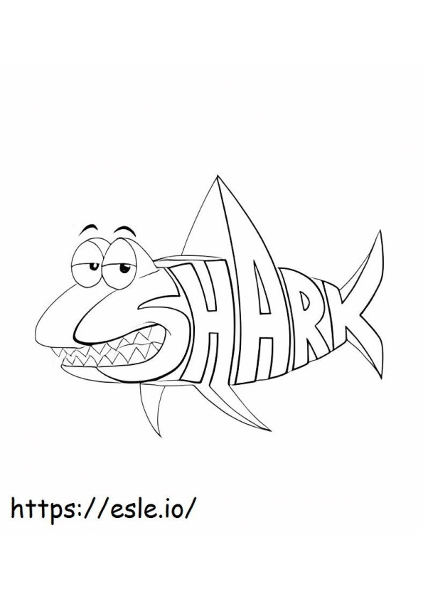 Kelime Dünyası Köpekbalığı boyama