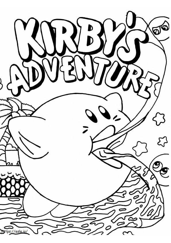 A aventura de Kirby para colorir