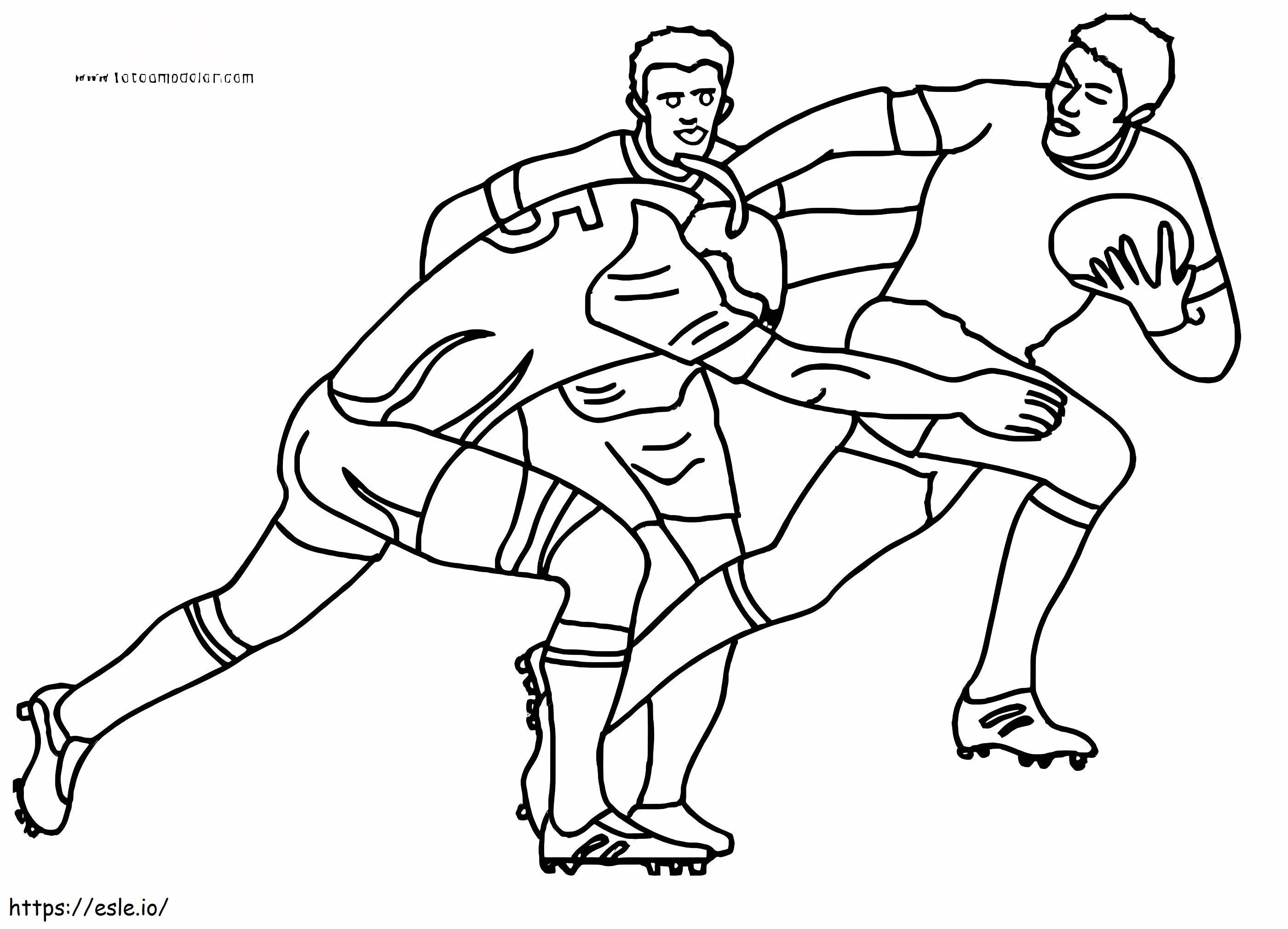 Print Rugby coloring page
