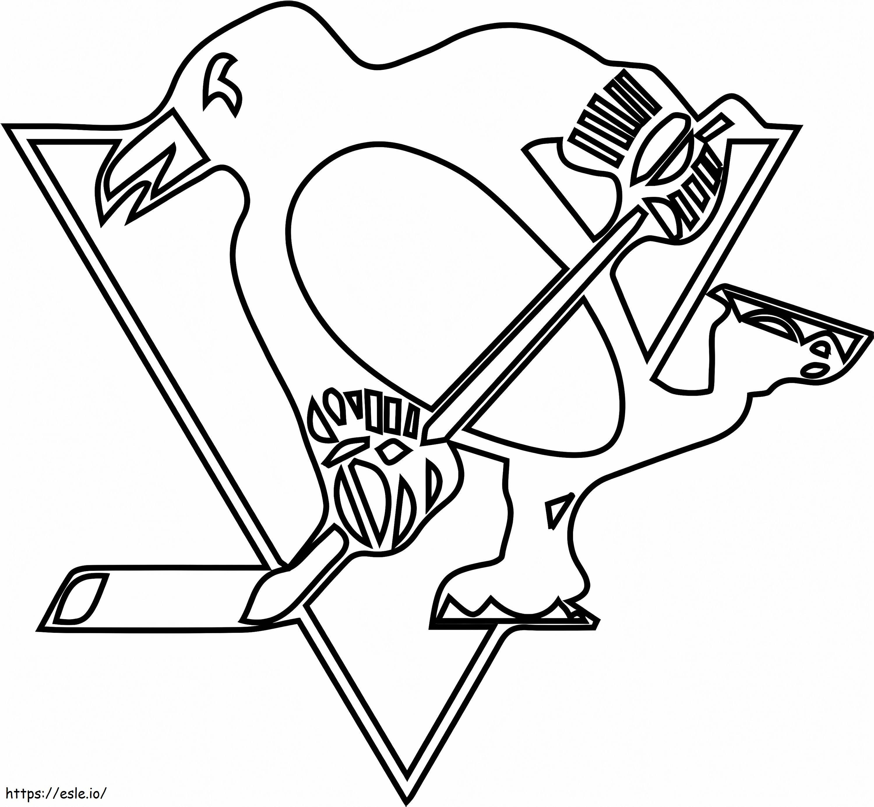 ピッツバーグ ペンギンズのロゴ ぬりえ - 塗り絵