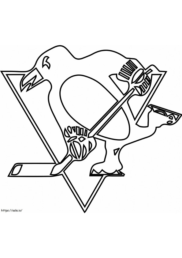 Logotipo de los pingüinos de Pittsburgh para colorear