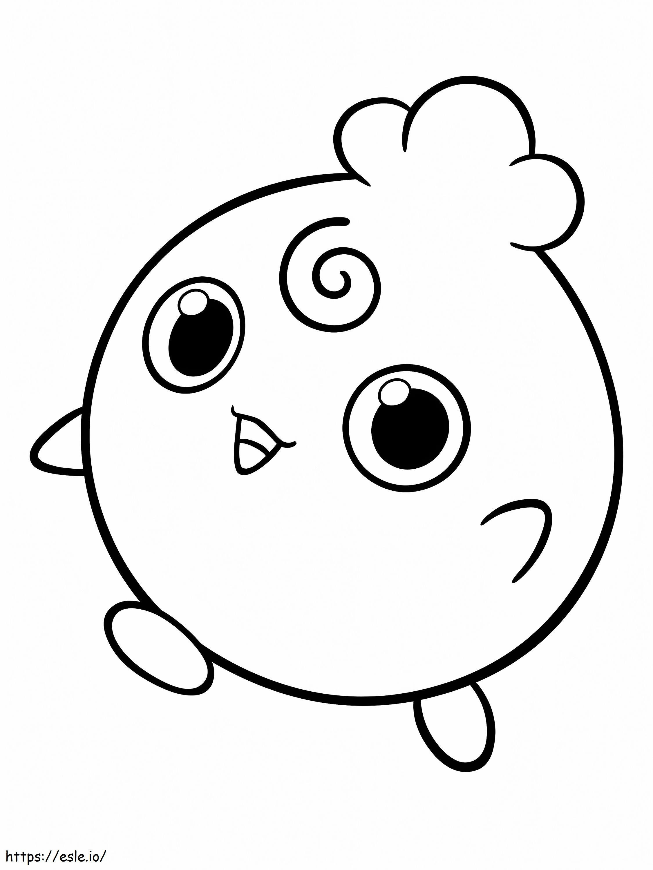 Cute Igglybuff Pokemon coloring page