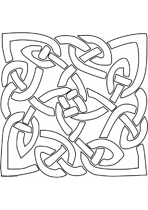 Abstract Celtic coloring page