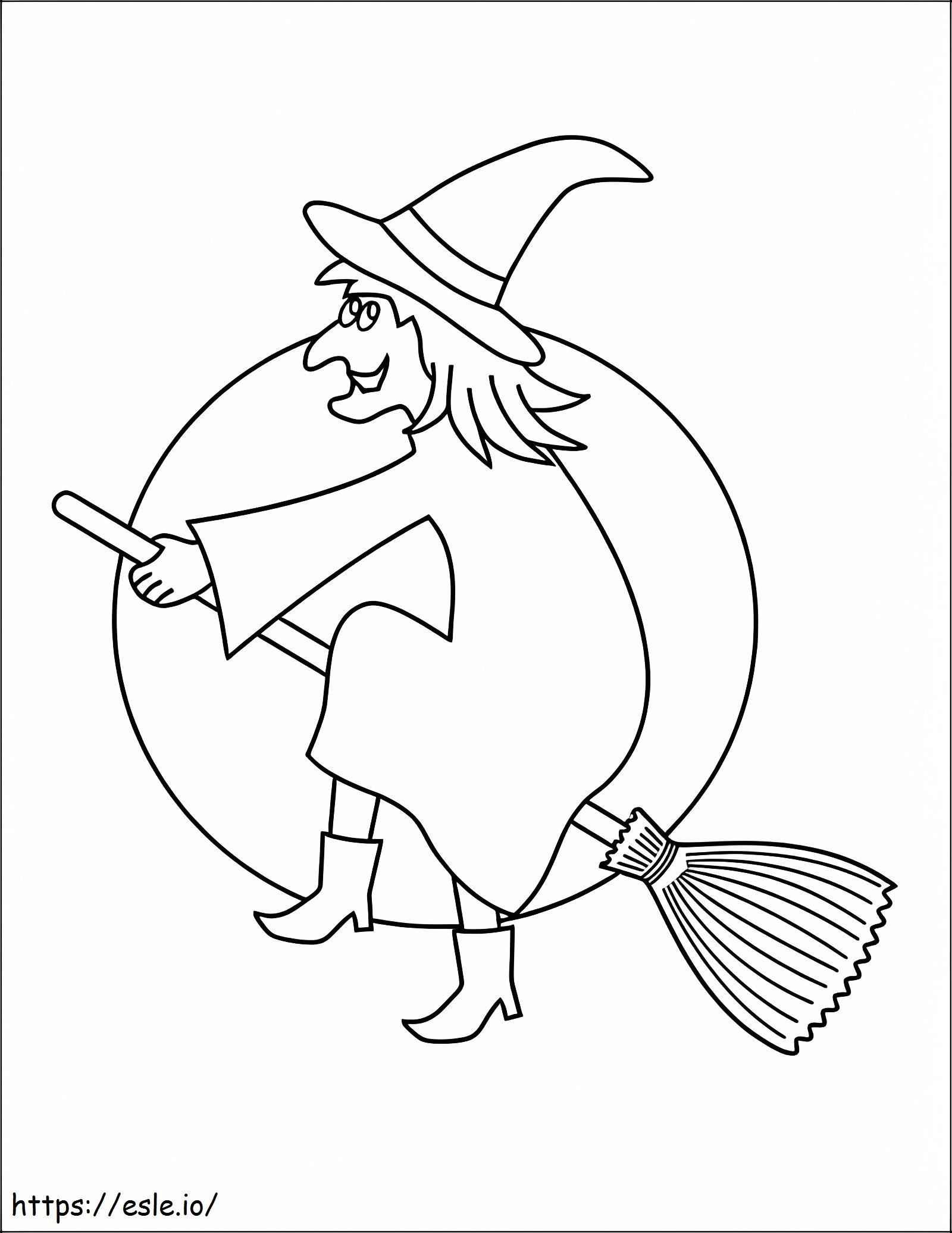 Desen Vrăjitoare de colorat