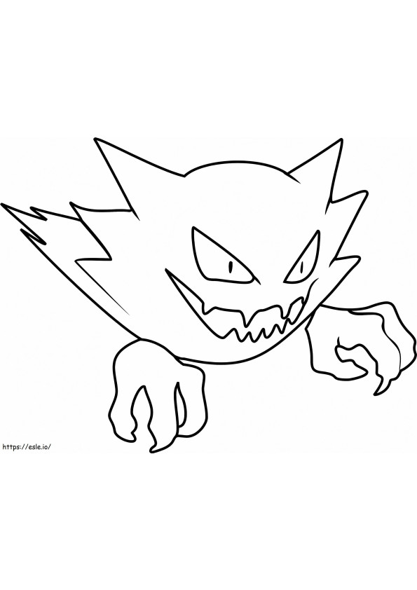 Haunting A Pokemon coloring page