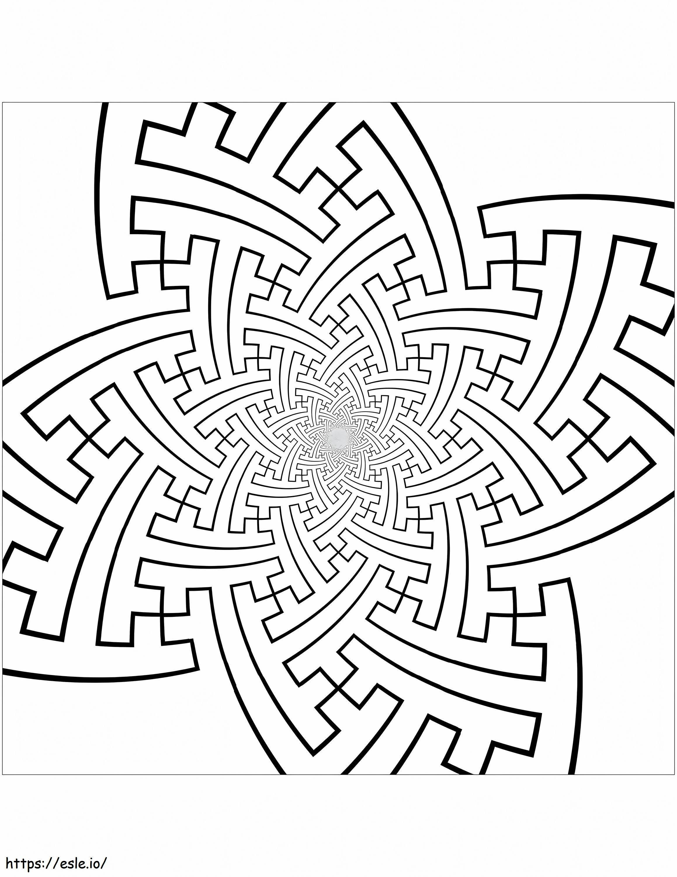 Conformal Sayagata Pattern 2 coloring page
