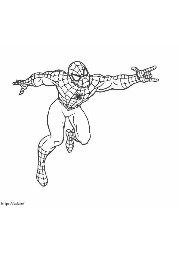 Tulostettava Spiderman värityskuva