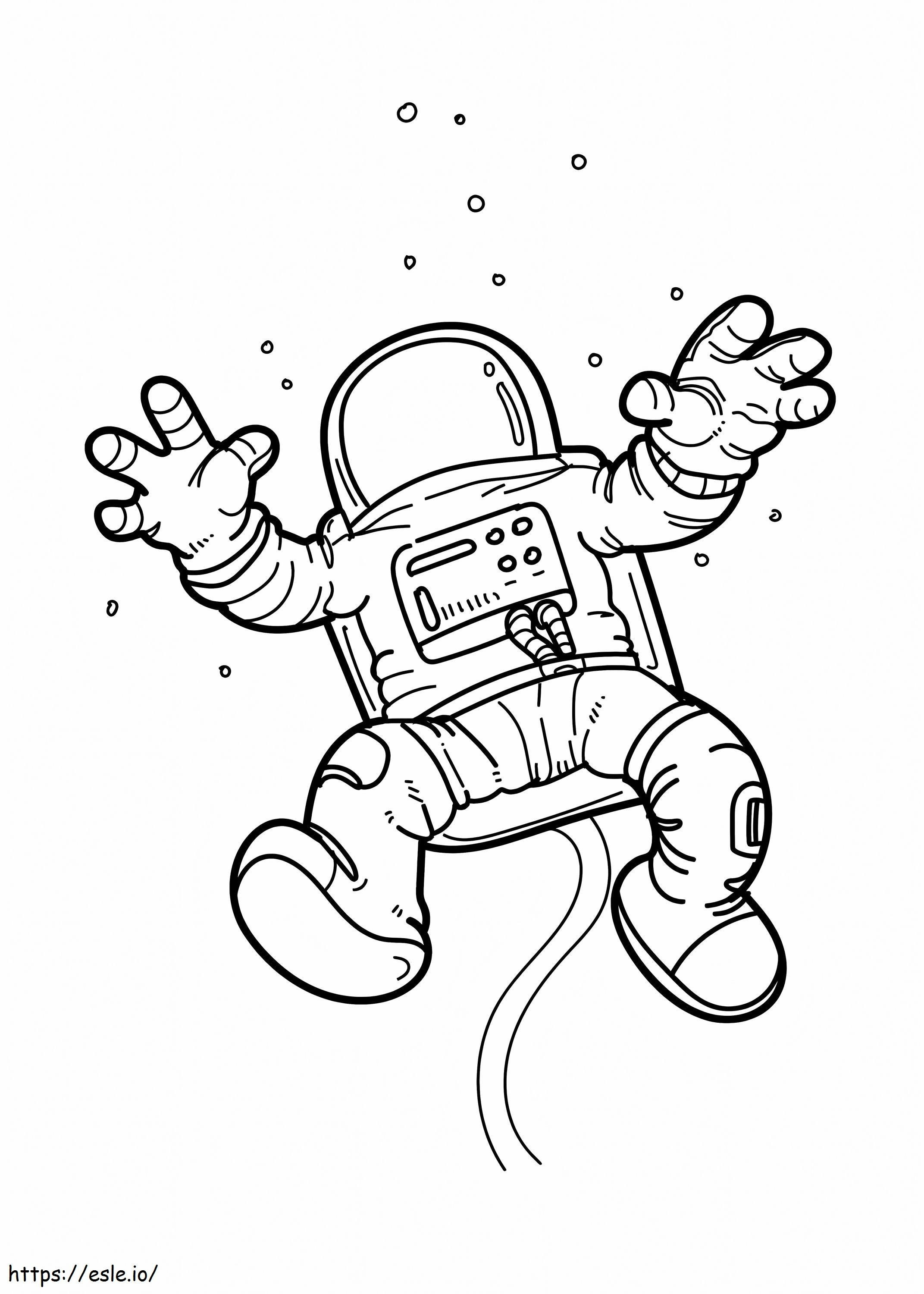 Coloriage Grand astronaute à imprimer dessin