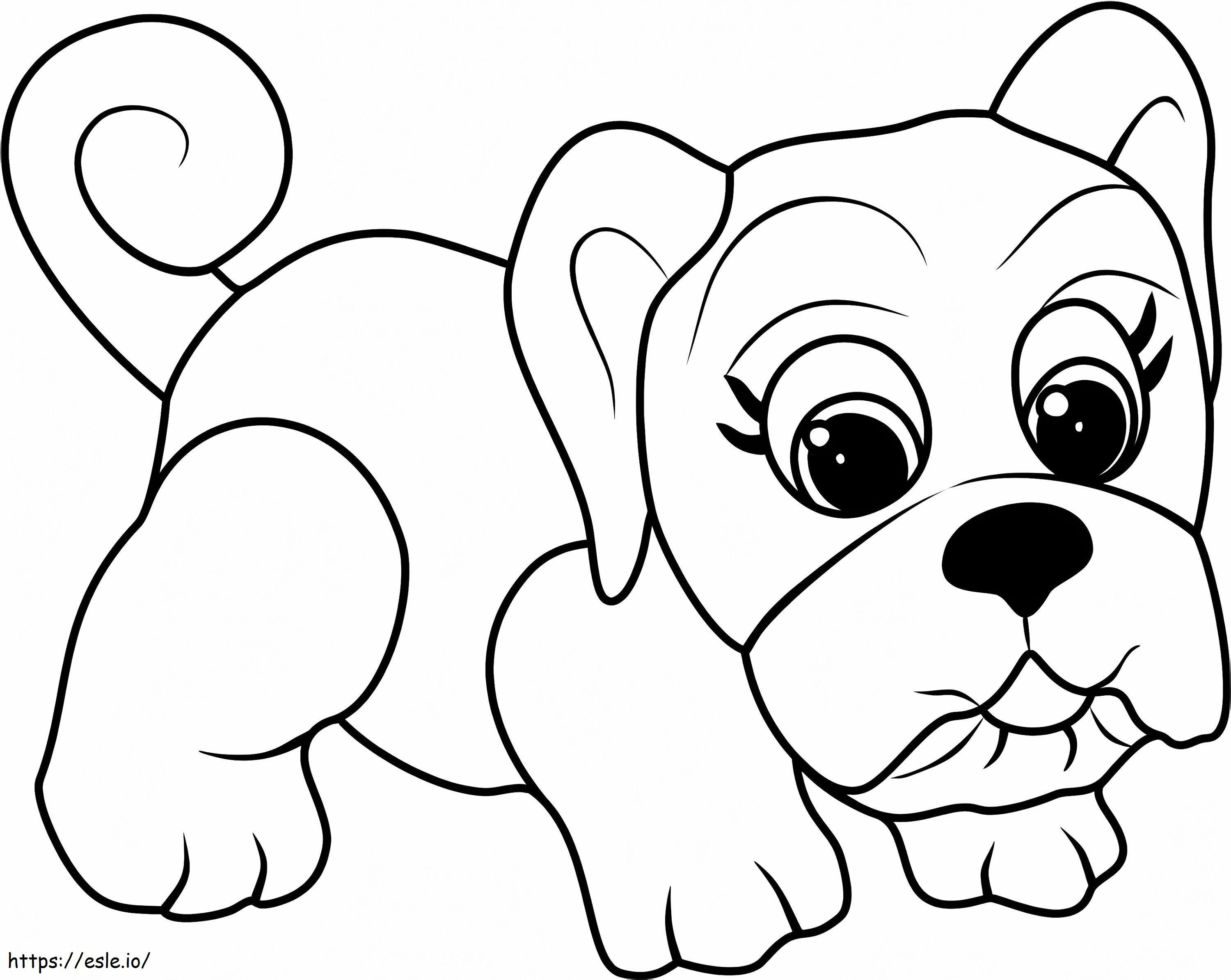 Bulldog del desfile de mascotas para colorear