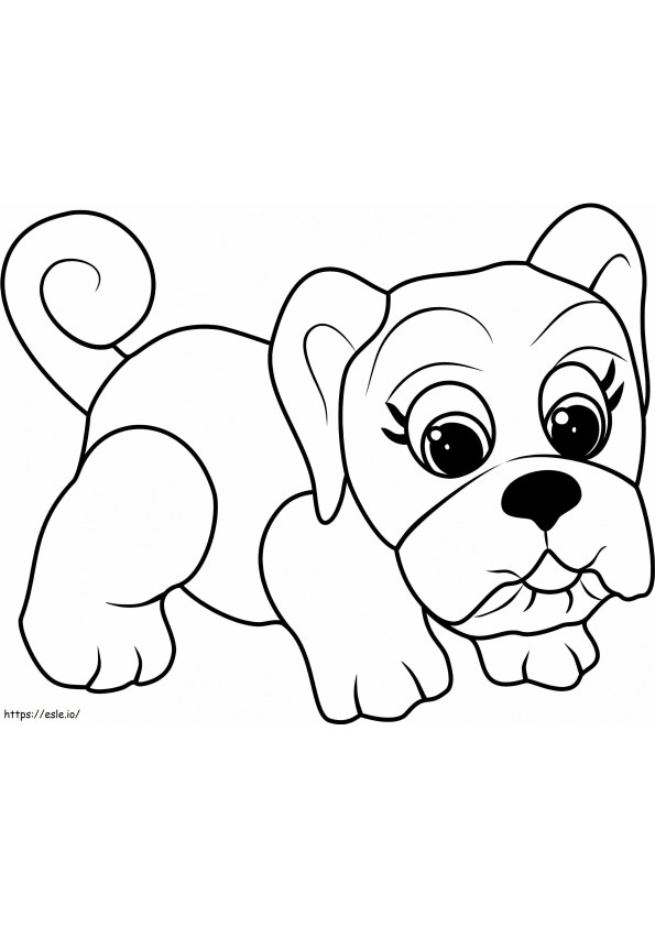 Bulldog del desfile de mascotas para colorear