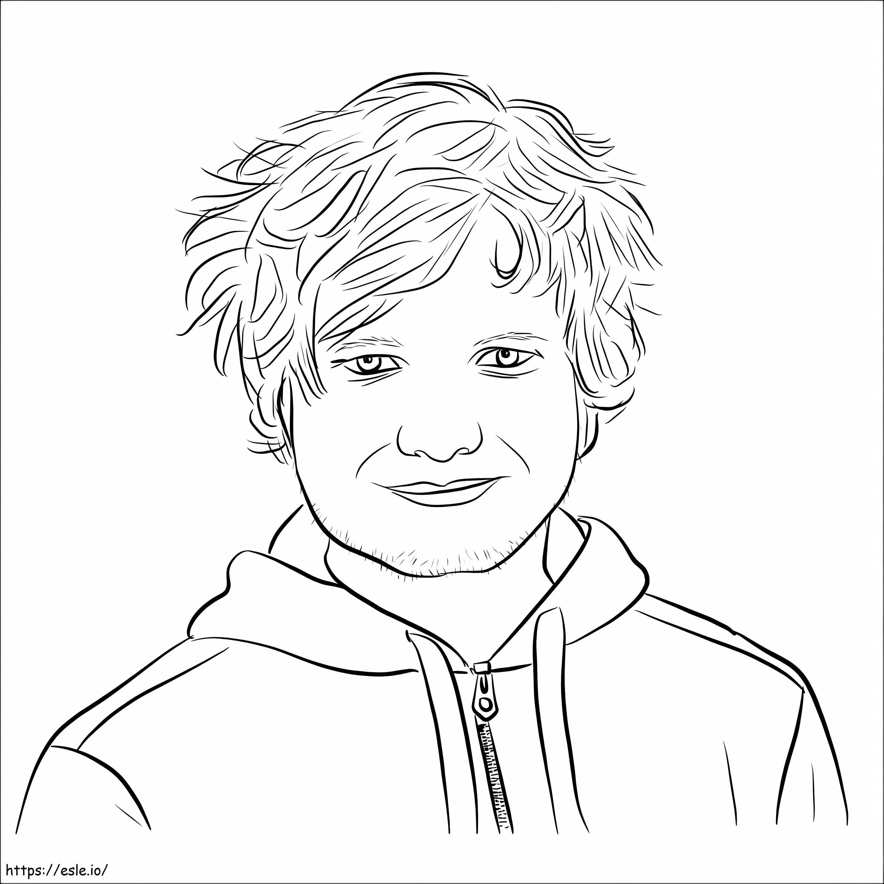 Ed Sheeran imprimible para colorear