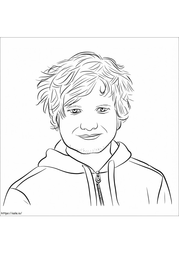 Ed Sheeran afdrukbaar kleurplaat