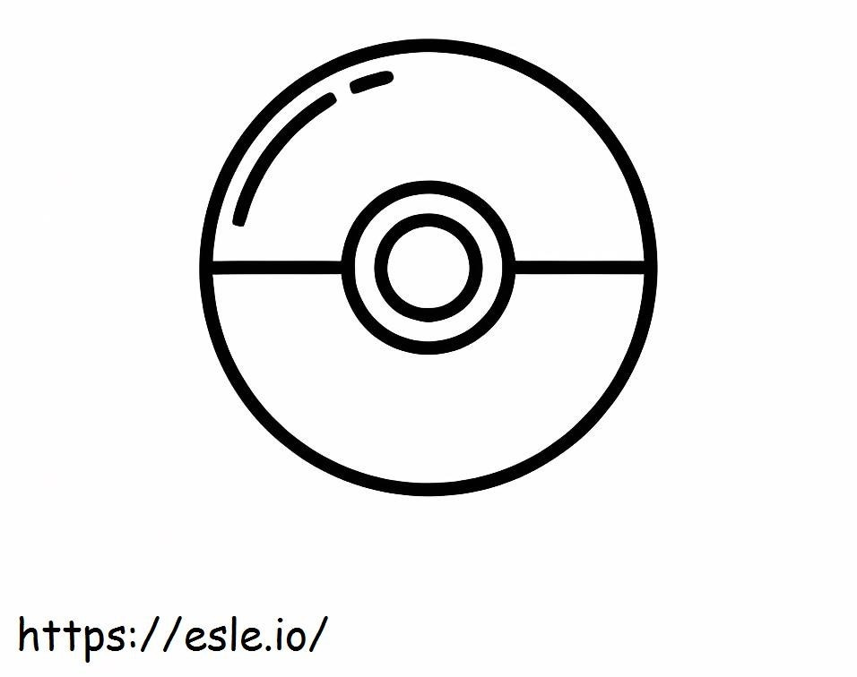 Bola Pokémon circular para colorear