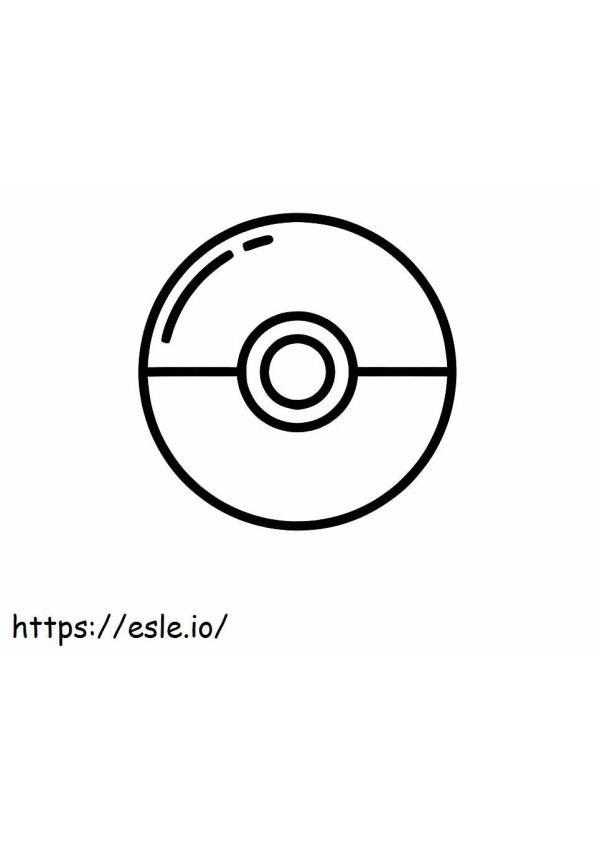 Palla Pokemon circolare da colorare