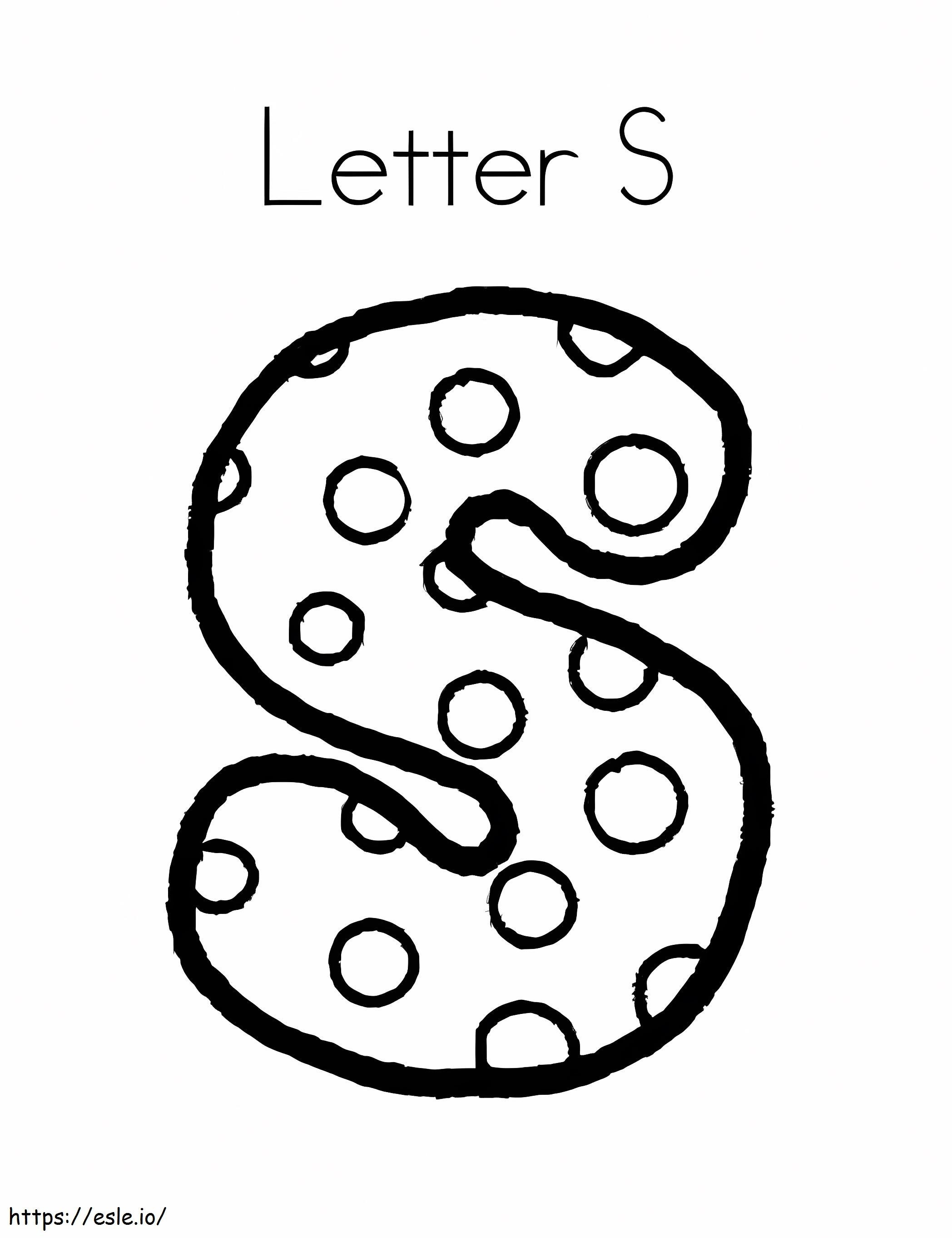 Letter S Lunares kleurplaat kleurplaat