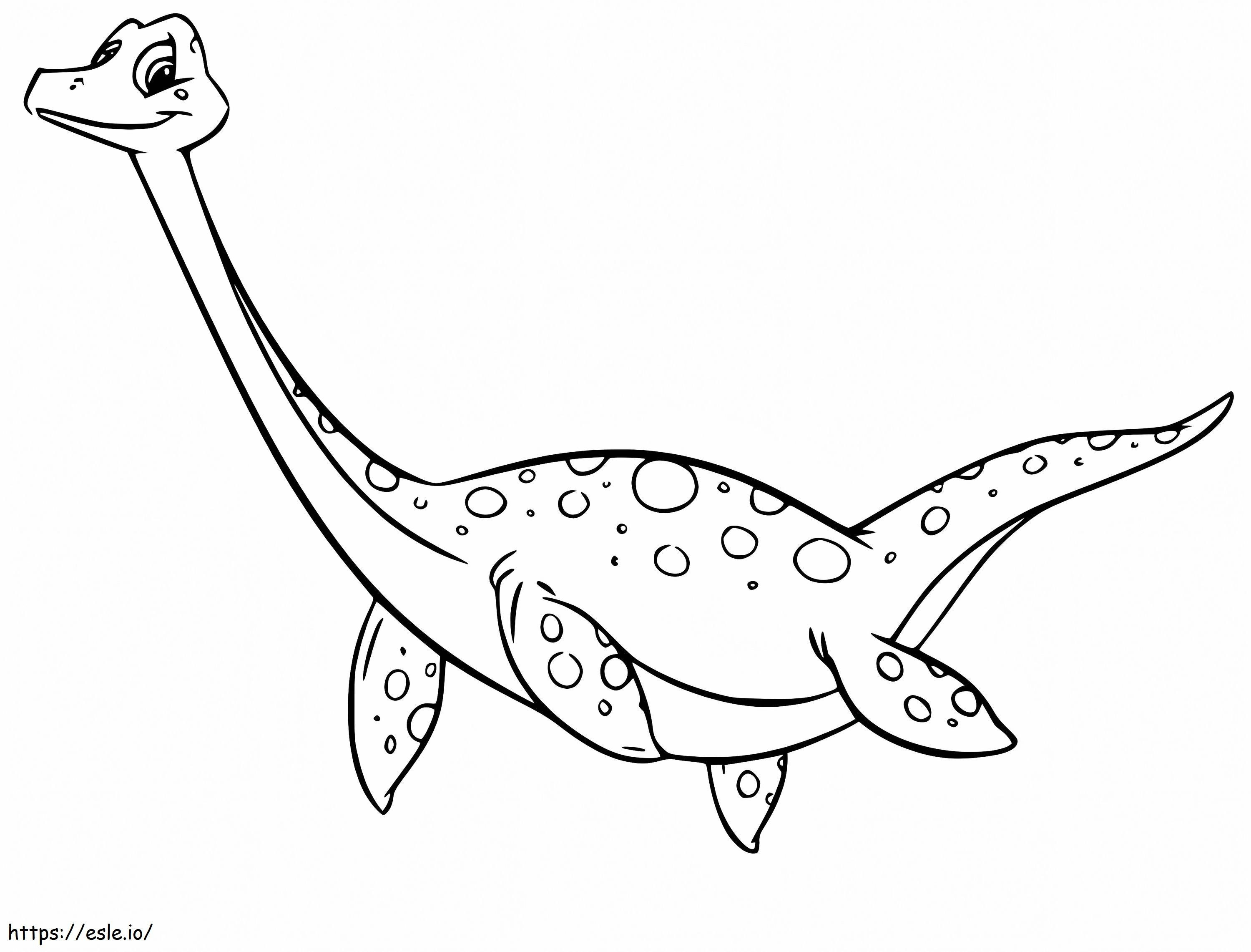 Gelukkige Plesiosaurus kleurplaat kleurplaat