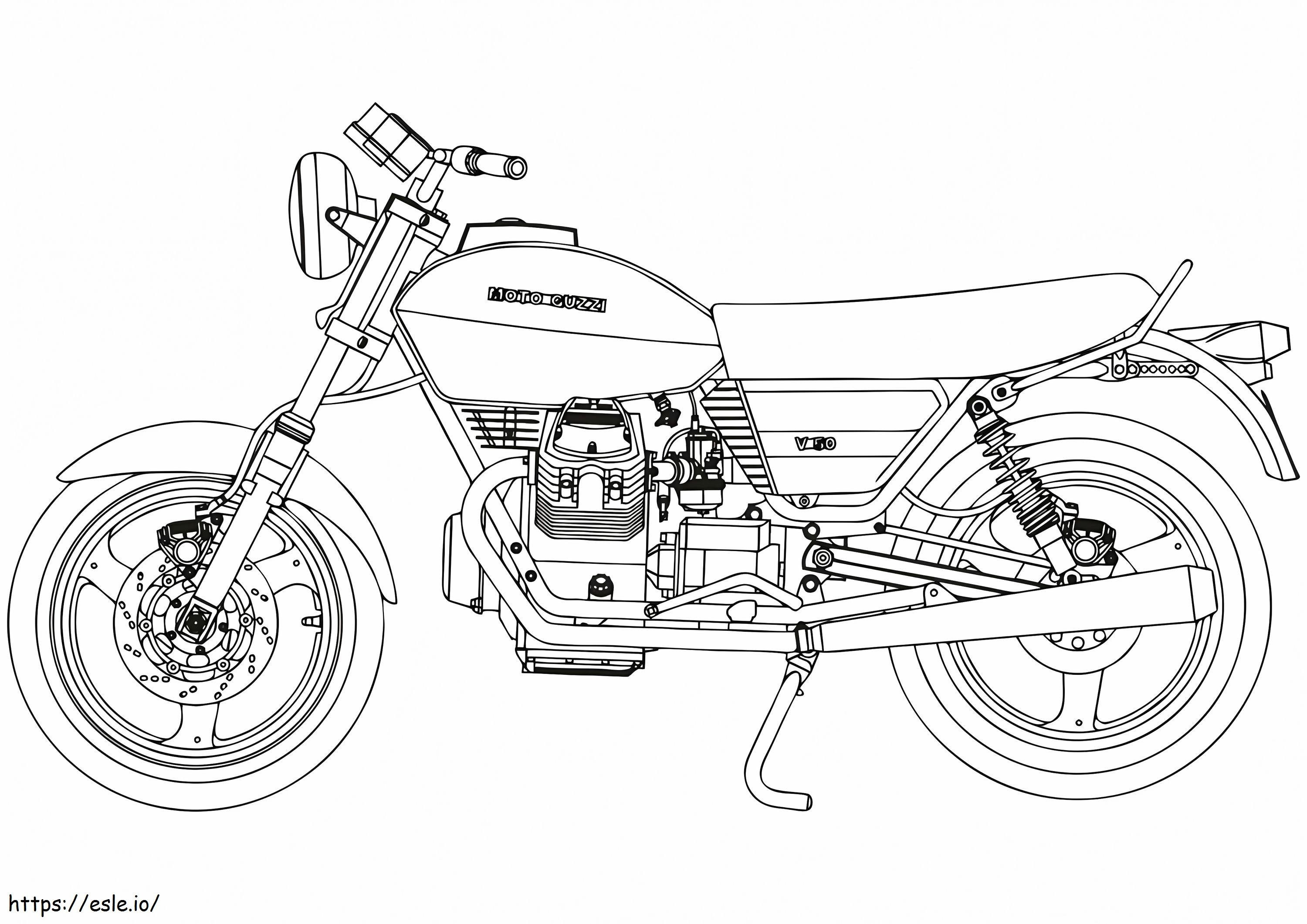 Coloriage Moto Guzzi V 50 1024X724 à imprimer dessin