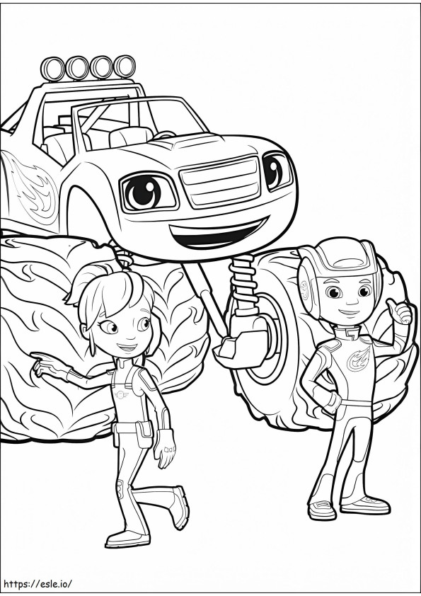 1533887729 Aj Gabby And Blaze A4 coloring page