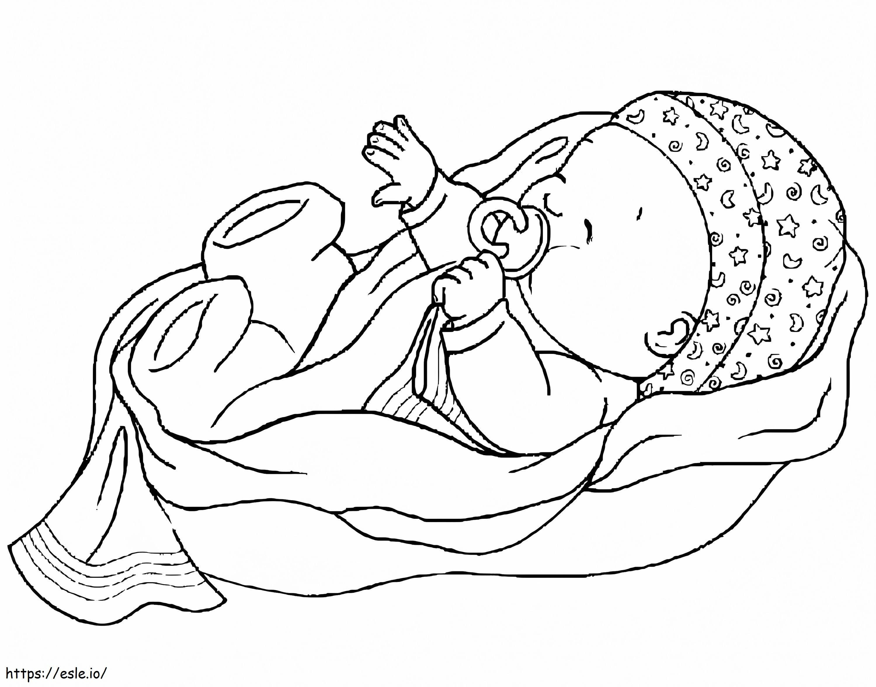 Sleeping Baby coloring page