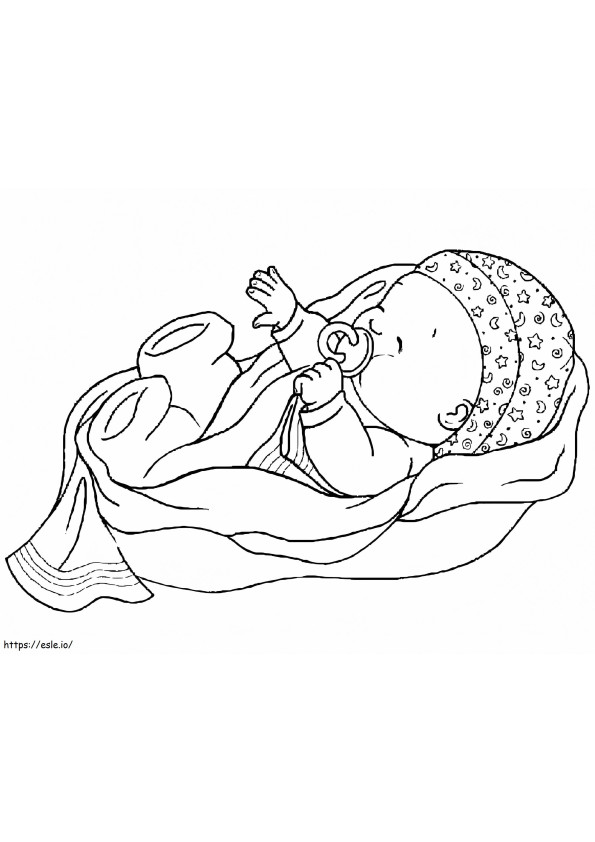 Sleeping Baby coloring page