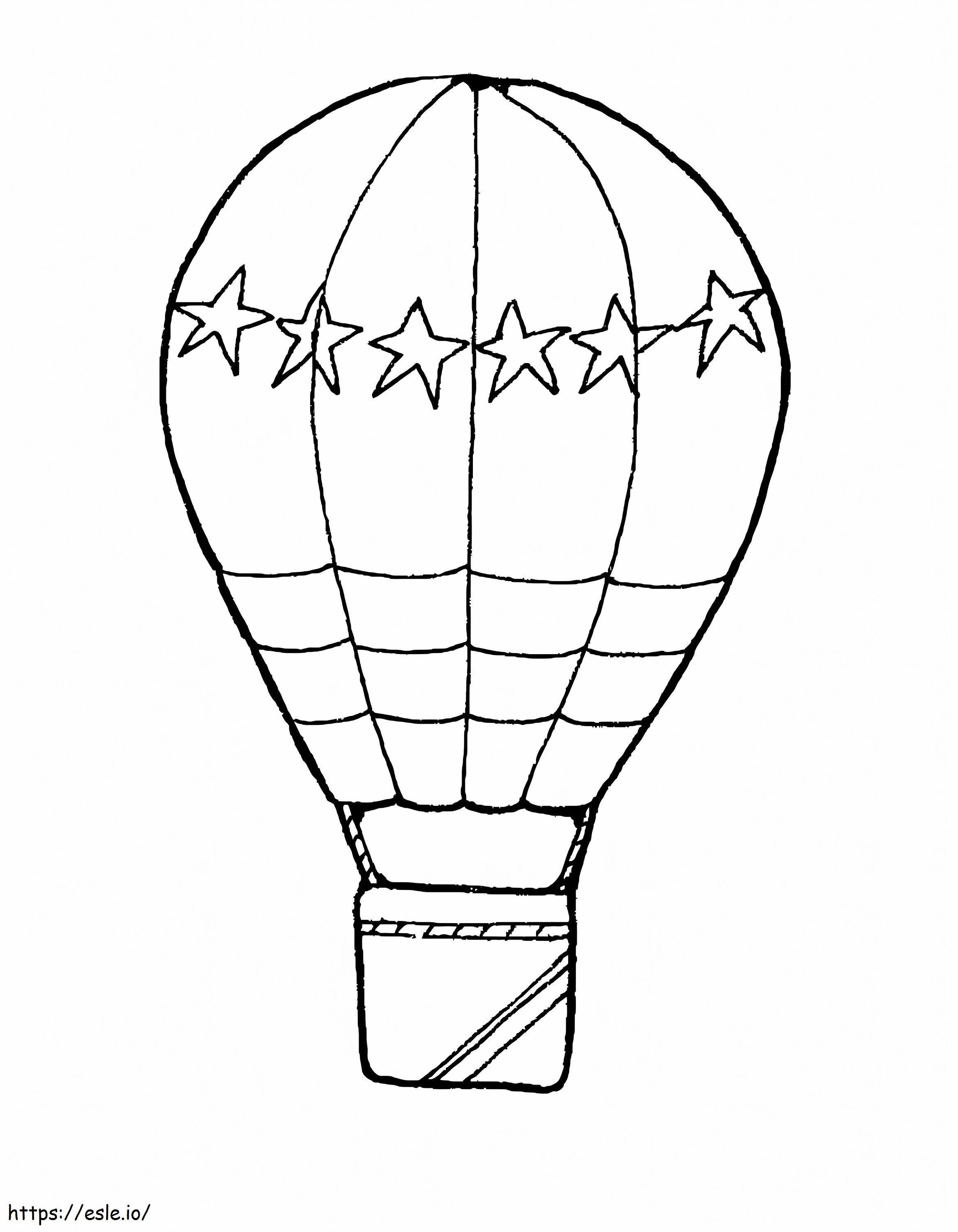 Desenho de balão de ar quente para colorir