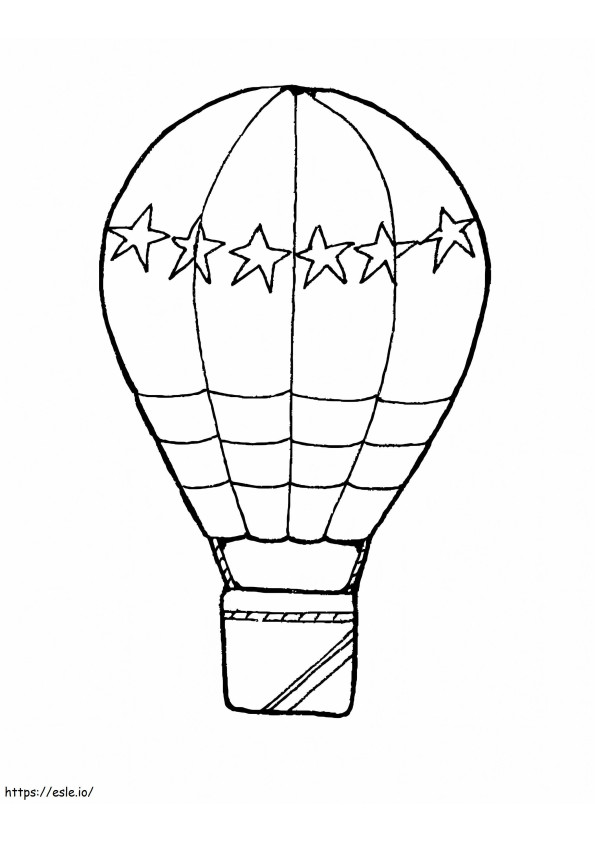 Hot Air Balloon Drawing coloring page