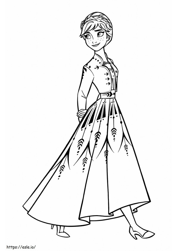 Frozen 2 Anna 1 coloring page