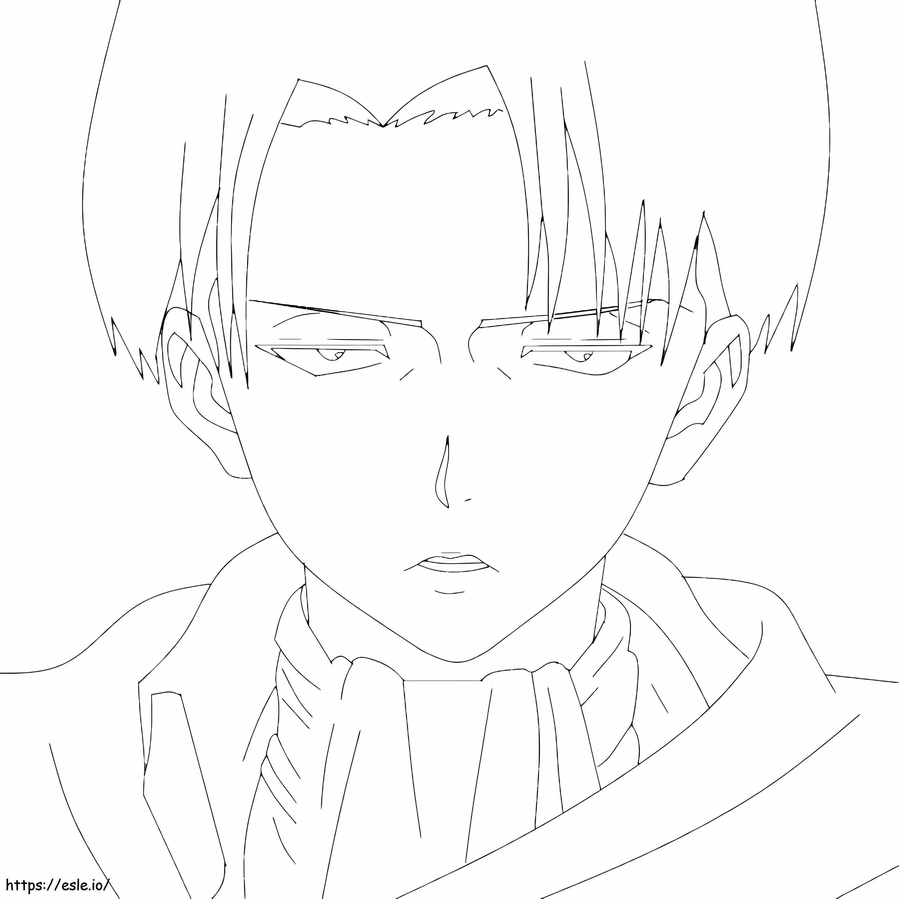 Anime Levi coloring page